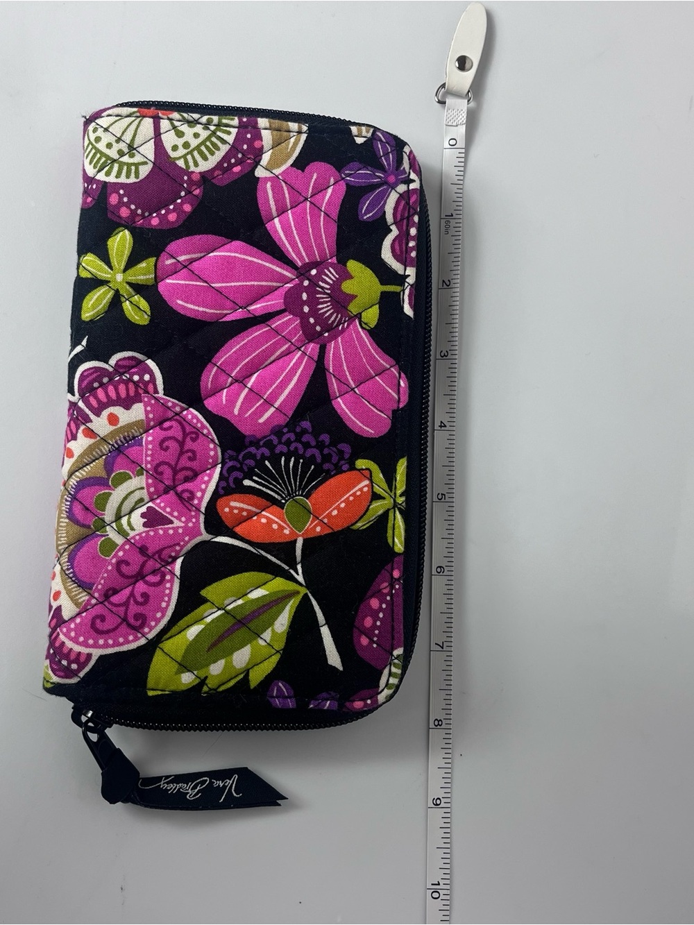 Vera Bradley Accordion Wallet Pirouette Pink Retired Zip Floral Quilted Clutch - Picture 4 of 5